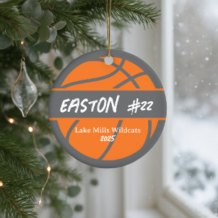 Personalisierter Basketballspieler Name Jahr Weihn Keramik Ornament