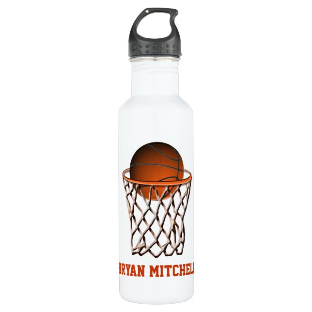 Personalisierter Basketballspieler Name Liberty Fl Edelstahlflasche (Vorderseite)