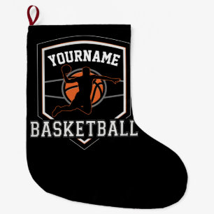 Personalisierter Basketballspieler NAME Slam Dunk  Großer Weihnachtsstrumpf