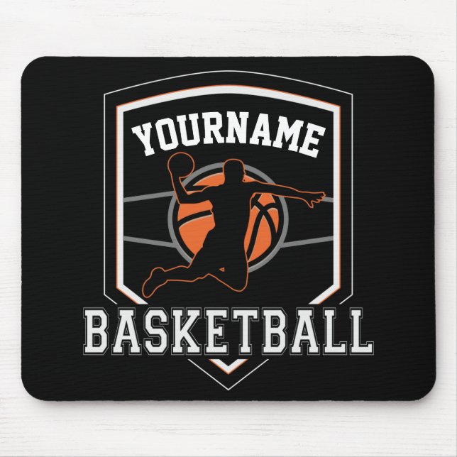Personalisierter Basketballspieler NAME Slam Dunk  Mousepad (Vorne)