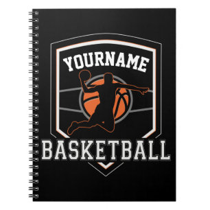 Personalisierter Basketballspieler NAME Slam Dunk Notizblock