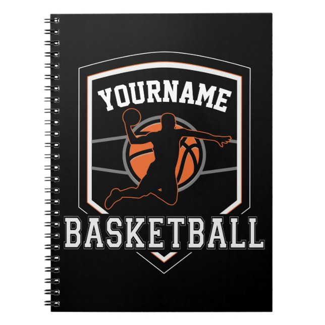 Personalisierter Basketballspieler NAME Slam Dunk  Notizblock (Vorderseite)