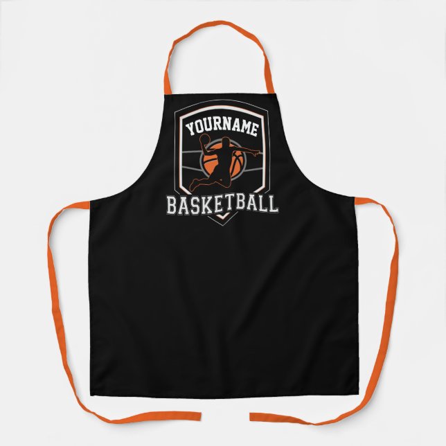 Personalisierter Basketballspieler NAME Slam Dunk  Schürze (Vorderseite)