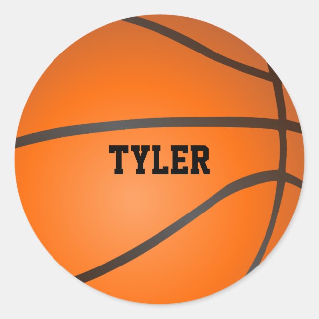 Personalisierter Basketballsticker Runder Aufkleber (Vorderseite)