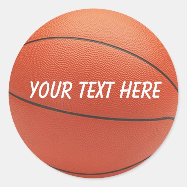 Personalisierter Basketballsticker Runder Aufkleber (Vorderseite)