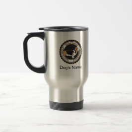 Personalisierter Basset-Hund mit Hundenamen Reisebecher