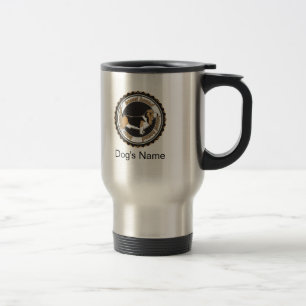Personalisierter Basset-Hund mit Hundenamen Reisebecher