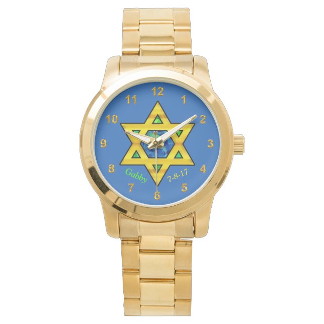 Personalisierter Bat Mitzvah gibt Ideen, sehen Sie Armbanduhr (Vorderseite)