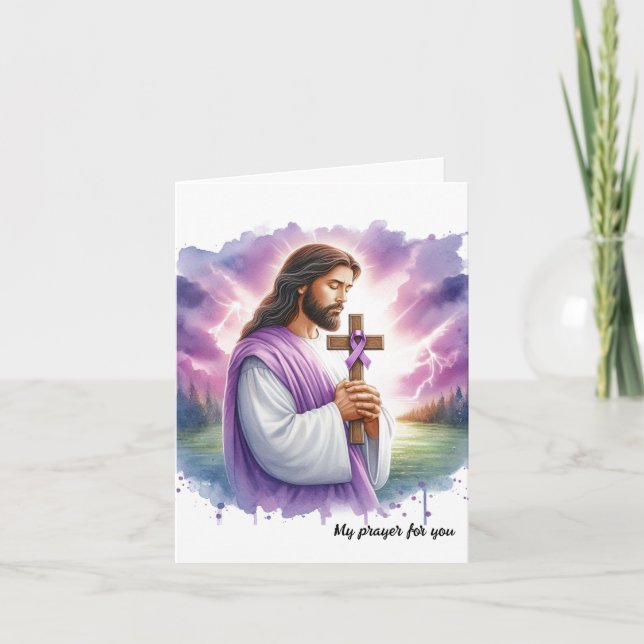Personalisierter Bauchspeicheldrüsenkrebs Jesus Be Karte (Vorderseite)
