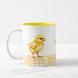 Personalisierter Bauernhoftier-Becher – Süßes Küke Zweifarbige Tasse
