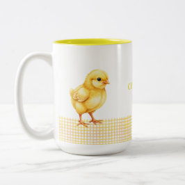 Personalisierter Bauernhoftier-Becher – Süßes Küke Zweifarbige Tasse