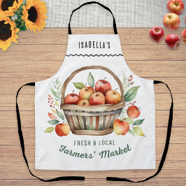 Personalisierter Bauernmarkt Rustikale Äpfel Küche Schürze