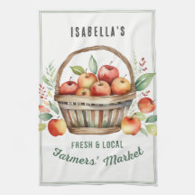 Personalisierter Bauernmarkt Rustikale Landäpfel