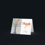 Personalisierter Baum dank Karte<br><div class="desc">Diese einzigartige Dankeschön-Karte zeichnet sich durch ein Design des Baumes des Lebens und eine stilvolle Rosttypografie aus. Einfach anpassbar. Die Innenseite ist leer, damit du deine Nachricht schreiben kannst. Verwenden Sie die Option Bearbeiten weiter, um die Textgröße, den Stil oder die Farbe zu ändern. Weil wir unsere Kunstwerke erstellen, werden...</div>