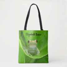 Personalisierter Baumfrosch in einem Zitronenbaum 