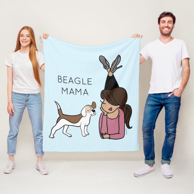 Personalisierter Beagle Mama Fleece Blanket (Beispiel)