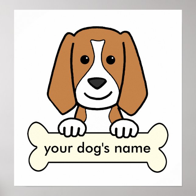 Personalisierter Beagle Poster (Vorne)