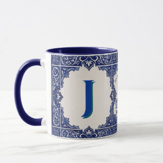 Personalisierter Becher Azulejo Torre de Belém Por Tasse