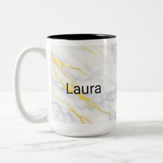 Personalisierter Becher Goldäderungseffekt Individ Zweifarbige Tasse