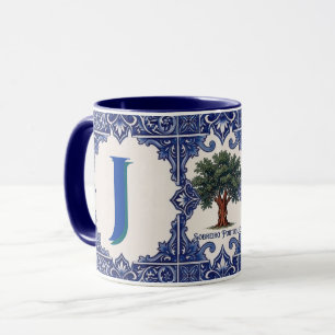 Personalisierter Becher Portugiesische Azulejo-Fli Tasse