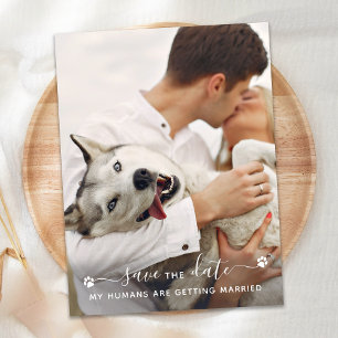 Personalisierter Begleiter Foto Hochzeit speichern Ankündigungspostkarte