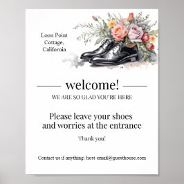 Personalisierter Begrüßungsgast Airbnb-Zeichen Poster