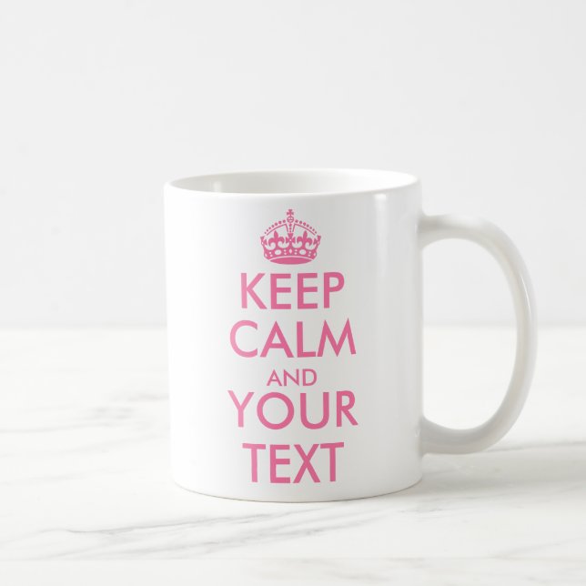 personalisierter BEHALT CALM und IHRER TEXT - blas Kaffeetasse (Rechts)