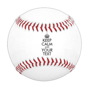 Personalisierter BEHALT CALM und IHRER TEXT - schw Baseball