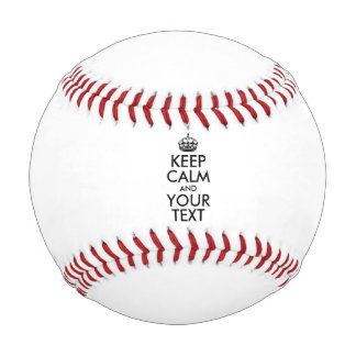 Personalisierter BEHALT CALM und IHRER TEXT - schw Baseball