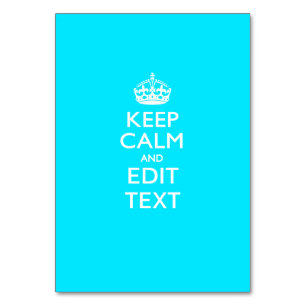 Personalisierter BEHALTEN CALM UND Bearbeiten von  Tischnummer