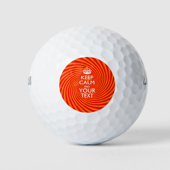Personalisierter BEHALTEN CALM und Ihr kreativer T Golfball (Vorderseite)