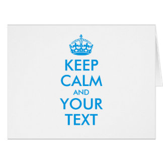 Personalisierter BEHALTEN CALM und IHRER TEXT - bl