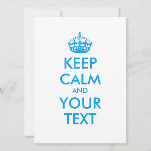 Personalisierter BEHALTEN CALM und IHRER TEXT - bl