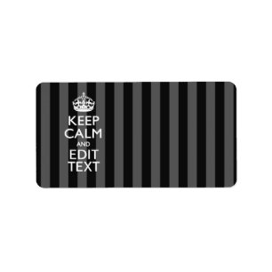 Personalisierter BEHALTEN CALM und Text auf Streif Adressaufkleber