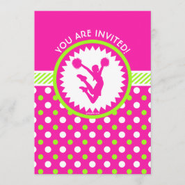 Personalisierter Beifall/Pom Rosa - grüne Einladung