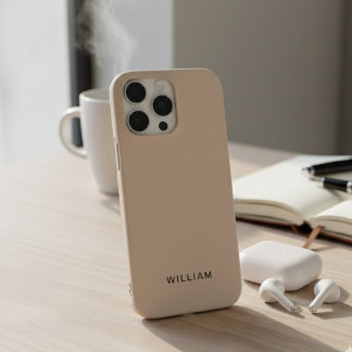 Personalisierter Beige iPhone Case mit benutzerdef 16 Pro Hülle