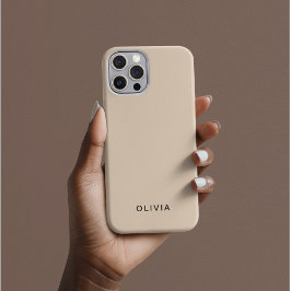 "Personalisierter Beige iPhone Case mit individuel