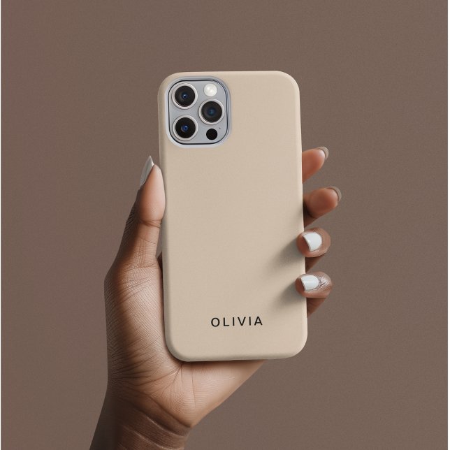 "Personalisierter Beige iPhone Case mit individuel (Von Creator hochgeladen)