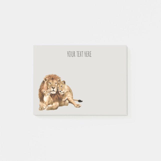 Personalisierter Beitrag der Familie Lion Post-it Klebezettel (Vorderseite)