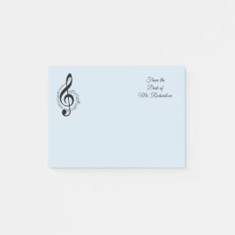 Personalisierter Beitrag von Blue Music Post-it Klebezettel