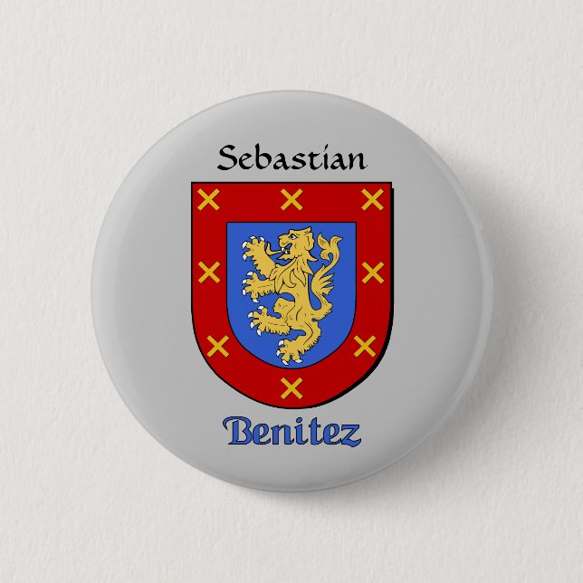 Personalisierter Benitez Historischer Schild Button (Vorderseite)