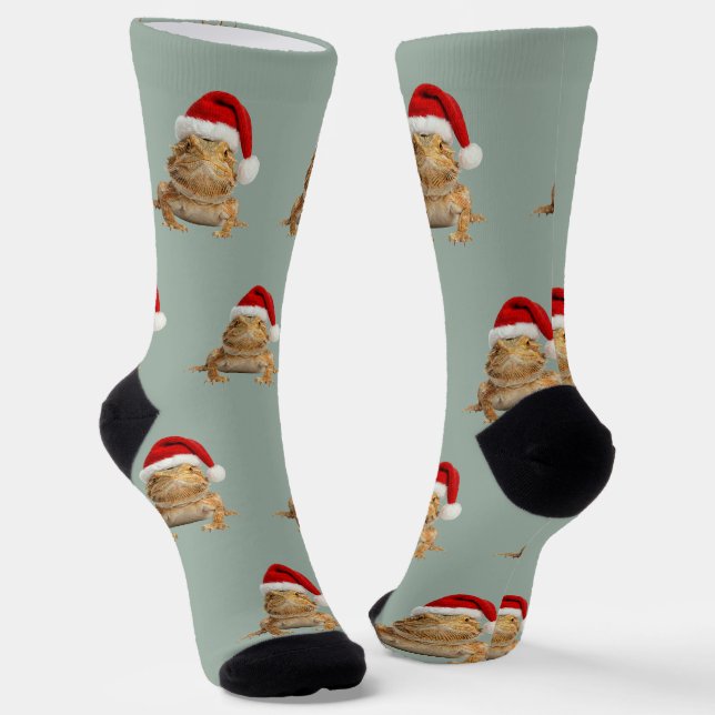 Personalisierter benutzerdefinierter Bartdrache We Socken (Gewinkelt)