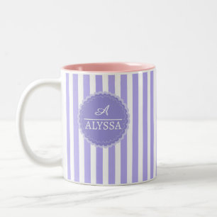 Personalisierter, benutzerdefinierter Blumenname-M Zweifarbige Tasse