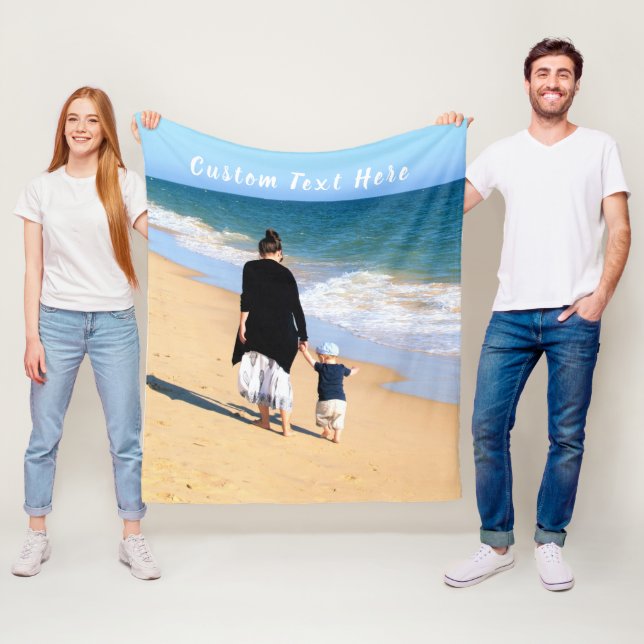 Personalisierter, benutzerdefinierter Foto-Fleece- Fleecedecke (Beispiel)