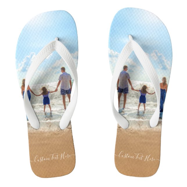 Personalisierter benutzerdefinierter Foto-Flop-Tex Flip Flops (Fußbett)