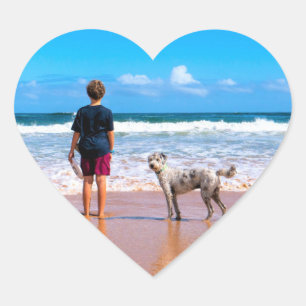 Personalisierter benutzerdefinierter Foto-Sticker- Herz-Aufkleber