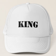 Personalisierter benutzerdefinierter King Text Whi