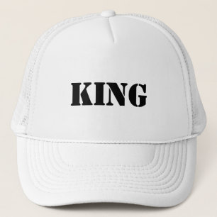 Personalisierter benutzerdefinierter King Text Whi Truckerkappe