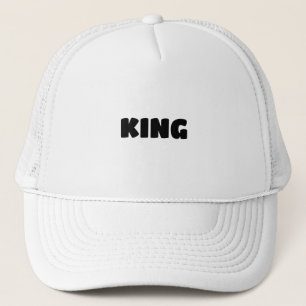Personalisierter benutzerdefinierter King Text Whi Truckerkappe