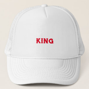Personalisierter benutzerdefinierter King Text Whi Truckerkappe